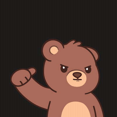 Brown Teddy Bear With Angry Expression GIF