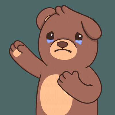 Brown Teddy Bear With Bandage Crying GIF
