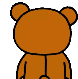 Brown Teddy Bear With Blue Bow Tie Sticker