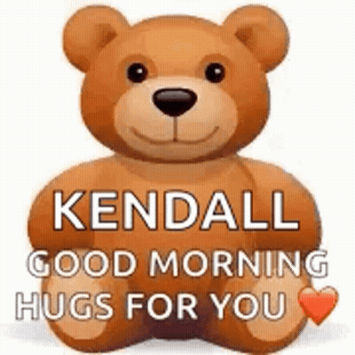 Brown Teddy Bear With Good Morning Hugs GIF