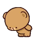 Brown Teddy Bear With Y Face Sticker