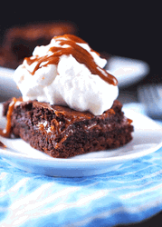 Brownie Whipped Cream GIF