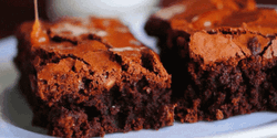Brownies Caramel Syrup GIF