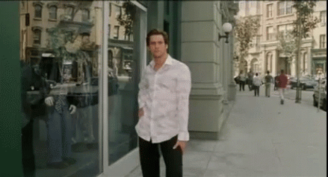 Bruce Almighty Copying The Mannequin GIF