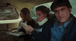 Bruce Campbell With Girls On Evil Dead GIF