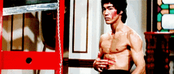 Bruce Lee Blood Licking  GIF