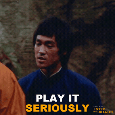 Bruce Lee Enter The Dragon Blue Shirt GIF