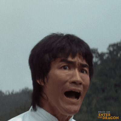 Bruce Lee Face Enter The Dragon GIF