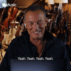 Bruce Springsteen Nodding Yeah Yeah GIF