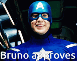 Bruno Approves Captain America Thumbs Up GIF