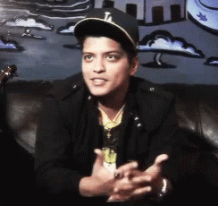 Bruno Mars Laughing Interview GIF
