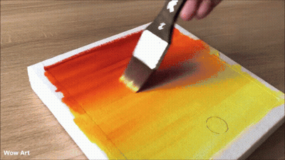 Brush Painting Yellow And Orange Gradient GIF