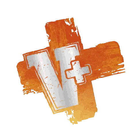 Brush Stroke With Letter V And Cross Sticker