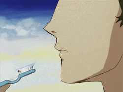 Brushing Teeth Cowboy Bebop Spike Spiegel  GIF
