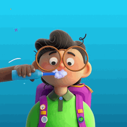 Brushing Teeth Student Back To School GIF