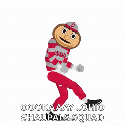 Brutus The Buckeyes Mascot Jumping In The Air GIF