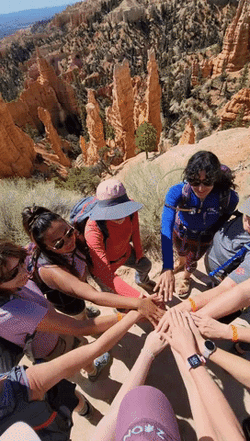 Bryce Canyon Hiking Working Together GIF