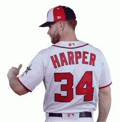 Bryce Harper Jersey Thirty Four GIF