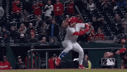 Bryce Harper Phillies Swing Run GIF