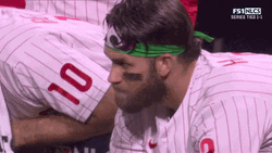 Bryce Harper Raising Two Finger GIF