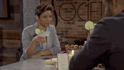 Brytni Sarpy Cheers Margarita GIF