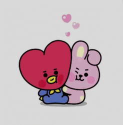BT21 Cooky And Tata Hug GIF