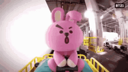 BT21 Cooky Enjoying The Roller Coaster Ride GIF