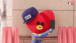 BT21 Mang And Tata Cheering GIF