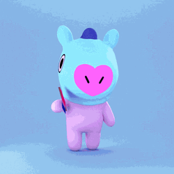 BT21 Mang Bisexual Flag GIF