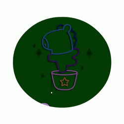 BT21 Mang Starry Night Silhouette GIF