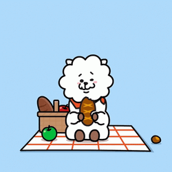 Bt21 RJ Enjoying Picnic Time GIF