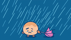 BT21 Shooky Braving The Storm GIF