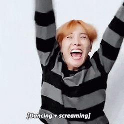 BTS Happy And Screaming Jhope Excited Dance GIF