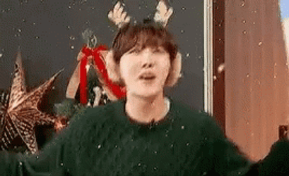 Bts Jhope Dancing Reindeer Snowing GIF