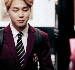 BTS Jimin Mochi Student Uniform GIF