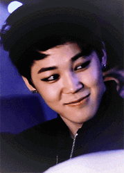 BTS Jimin Winking Black Hair GIF