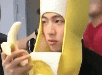 Bts Jin Eating Banana Cat Meme GIF