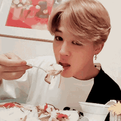 BTS Park Jimin Mukbang Eating GIF