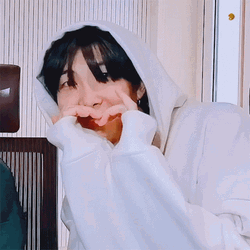 BTS Rm Finger Heart Smile GIF