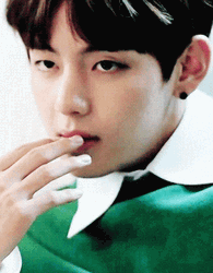 Bts V Kim Taehyung Thinking Lips GIF