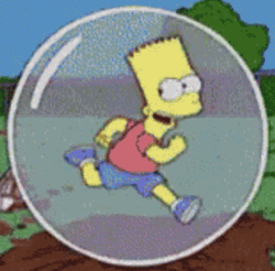 Bubble Boy Bart Simpson GIF