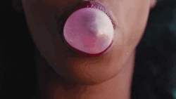 Bubble Gum Mouth Popping  GIF