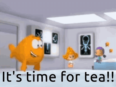 Bubble Guppies Says It 'S Time For Tea In A Hospital Room GIF
