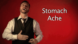 Bubble Guts Stomach Ache Sign GIF