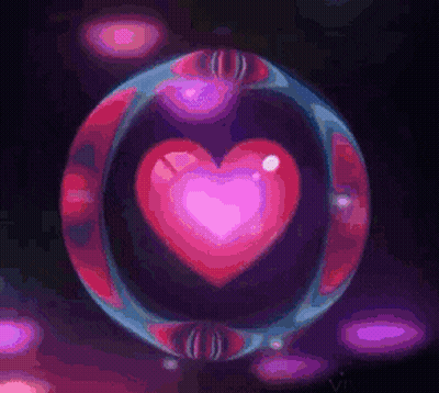 Bubble With Heart Inside Surrounded By Bubbles GIF