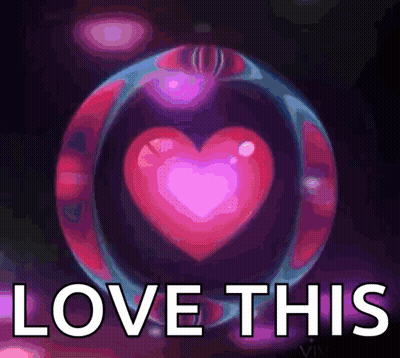 Bubble With Heart Saying Love This GIF