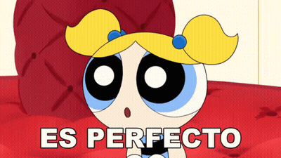 Bubbles From Powerpuff Girls On Red Couch GIF