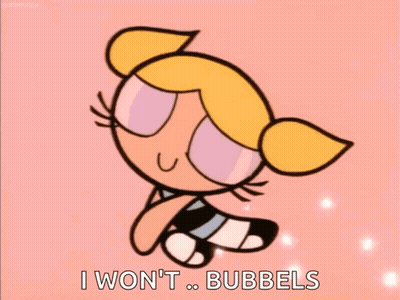 Bubbles From Powerpuff Girls Saying I Won't GIF