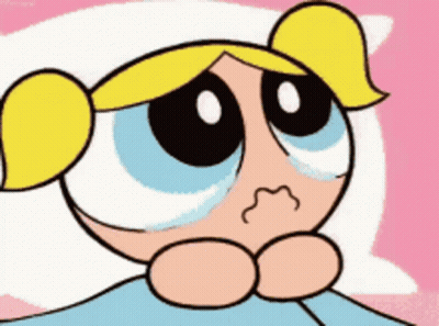Bubbles From The Powerpuff Girls Is Crying And Laying In Bed GIF