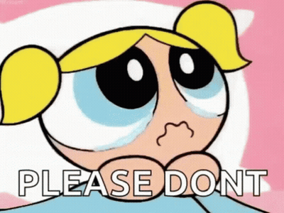 Bubbles From The Powerpuff Girls Is Crying And Saying Please Don T . GIF